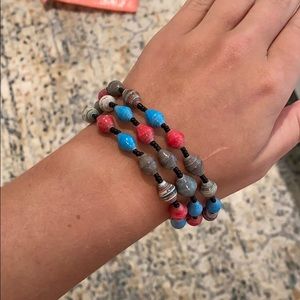 Recycled paper beads ♻️ stretchy bracelet